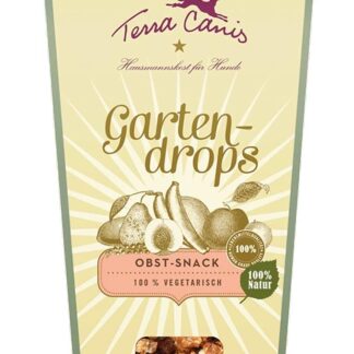 Terra Canis Garden Drops con frutta & farina di cocco - Bocconcini per cani, 100g I Snack vegetariano premium per cani con ingredienti di autentica qualità human-grade al 100% I Grain-free