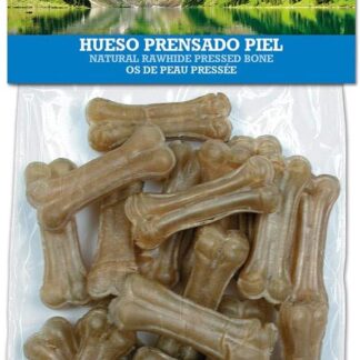 ARQUIVET - Osso pressato in pelle bovina 5 cm (sacchetto 12 unità) - Osso per cani - Osso per rinforzare i denti del cane - Osso masticabile