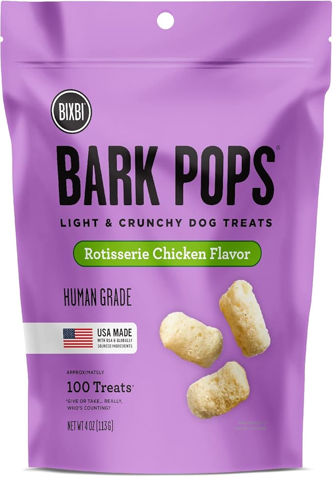 BIXBI Corteccia Pops all-Natural Dog Treats affumicata, Salsicce, 113,4 Gram, 1 Sacchetto