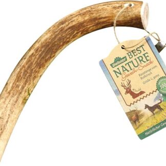 Dehner “Best Nature” - Snack per Cani, Bastoncino da Masticare, Corna di Cervo Rosso, Misura L