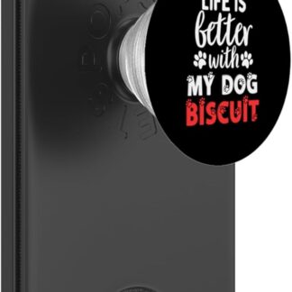 Cane Nome Biscotto La Vita è Meglio Con Il Mio Cane Nominato Biscotto PopSockets PopWallet per MagSafe
