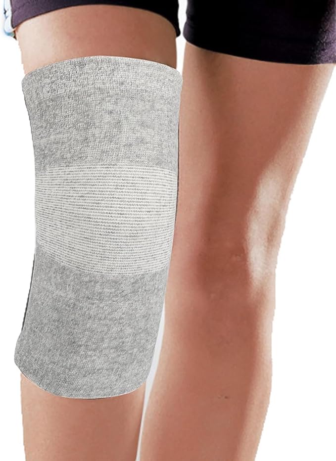 Ejoyous Ortosi del Ginocchio per Protezione del Ginocchio Kniebandage per Sport e Allenamento con Banda di Compressione del Materiale in Fibra di Carbonio di bambù
