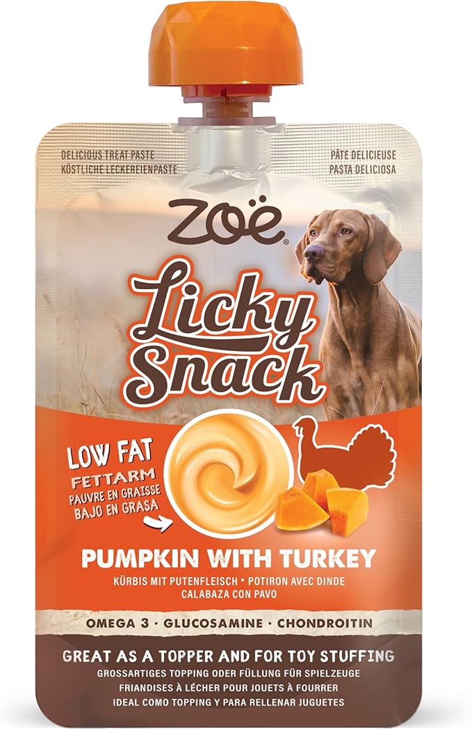 Snack cremosi per Cani Zoë Licky Snack, Zucca con Tacchino