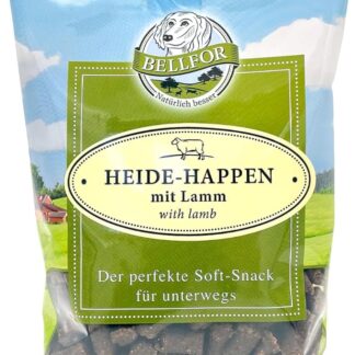 Bellfor Heide Happen Soft Snack senza cereali per cani ad alta digeribilità, senza sottoprodotti di origine animale, dolcetti morbidi per addestramento del cane, 200 g (agnello)