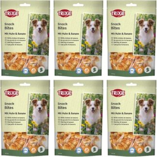 Trixie Premio Banana Chicken | Confezione da 6 | 6 x 100 g | Alimento complementare per cani | Con pollo e banana | 61% di carne | Ricetta senza glutine | Senza zuccheri aggiunti