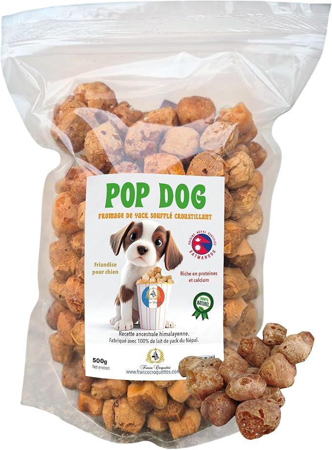 dolcetto per cani Pop Dog – 250 gr – formaggio Yak soffiato – francia crocchette