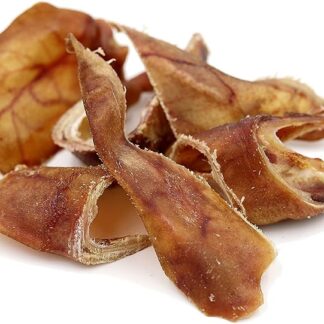 Orecchino di maiale essiccato a strisce per cani, 1 kg di produzione tedesca, articolo naturale per grandi e piccini