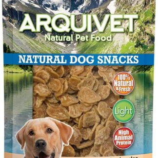 ARQUIVET Mini Chips di Coniglio e baccalà - 100 g - Snack 100% naturali per cani - prelibatezze per cani - Prodotto leggero - Molto ricco di sostanze nutritive