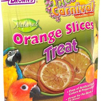 F.M. Brown's - Carnevale tropicale naturale arancione fette per animali domestici, sacchetto da 21,3 g, raccolta dal sole, 100% commestibile, vitamina C naturale