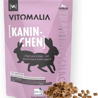 VITOMALIA® Snack da allenamento per conigli, 500 g, per cani, anallergici, senza cereali e naturali, per addestramento dei cani, dolcetti e snack per cani