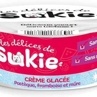 RIGA - Le Delicate Di Sukie Ghiaccio - Dolcetti Cane - Gelato Aromatizzato - Anguria, Lampone e Mora - Yogurt Pastorizzato - Senza Lattosio, Zucchero Aggiunto - Gourmet Naturale Gustosa - 110 g