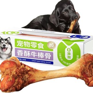 Osso di manzo per cani, Osso reale per cani | Osso da masticare per cane con manico di manzo reale - osso naturale del midollo di cane, prelibatezze sane per cani di razza grande