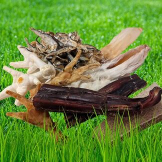 Bolt's Deli 100% naturale Puppy Treat & Chew Box | Una selezione di 10 gustosi trattamenti naturali e crudi | senza glutine, grano e lattosio