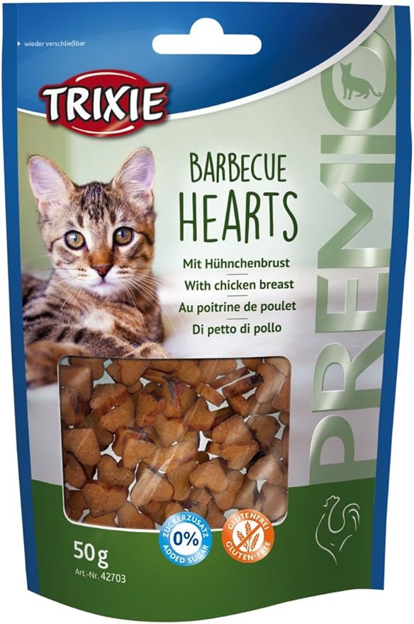 TRIXIE Premio Hearts – Barbecue Hearts – 50 g