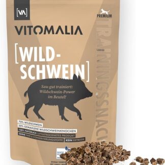 Vitomalia® Snack da allenamento di cinghiale, 500 g, per cani, anallergici, senza cereali e naturali, per addestramento dei cani, dolcetti e snack per cani