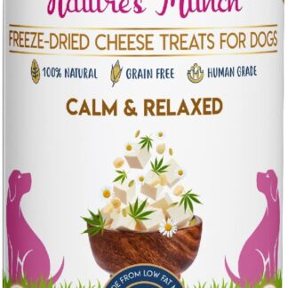 Pawfect Nature's Munch Relax & Calm Dog Treat | Calming Treats for Dogs Anxiety | Freeze-Dried bite size | All natural | Grain free | Low calorie | Healthy training treats - Pack of 4 (75 X 4=300g)