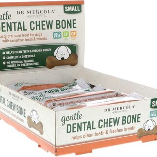 Dr. Mercola, delicato osso da masticare dentale, piccolo, per cani, 12 ossa