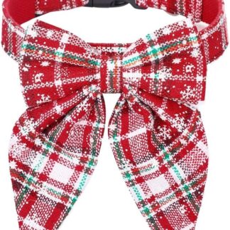 XAGMODSHN Collare per gatti di Natale, regolabile, collare per cani con papillon per gattini, collare per gatti, festival, costume per animali domestici, accessorio per feste