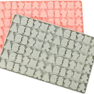 HAKIDZEL 2pezzi Stampo Silicone Per Snack Per Cani Da Design Natalizio Facile Da Sformare e Pulire Multi Biscotti Per Cani Materiale Flessibile e Resistente