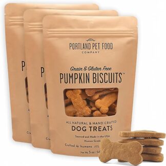 MegiaExist Pet Food Company Pumpkin Healthy Dog Treats Multipack GrainFree, HumanGrade, Pumpkin Dog Treats All Natural Dog Training Treats & Biscuits Made in the USA Only 3Pack (5 oz)