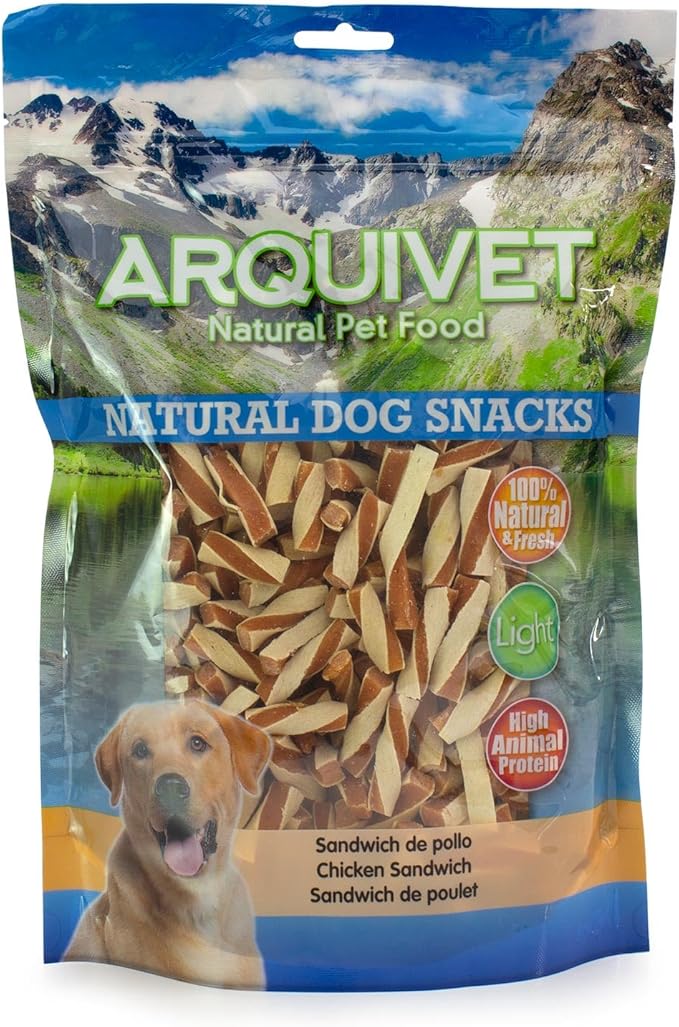 Arquivet - Sandwich al pollo (1 Kg) - Snack naturali per cani