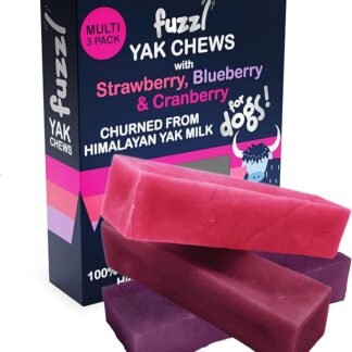 Fuzzl Snack Masticabili Premium al Gusto Mirtillo, Fragola e Mirtillo Rosso, Set da 3 Pezzi