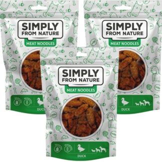SIMPLY FROM NATURE Meat Noodles - Gnocchi per cani, 3 x 80 g