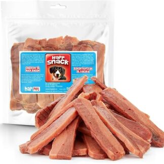 HAPPET Pancetta Pollo e Anatra per Cani 500 g - Massaggiagengive naturale ad alto contenuto proteico - Snack salutare per allenarsi - Dolcetto dentale per sostenere denti puliti, gengive e alito