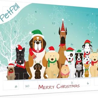 PetPäl Calendario dell'Avvento per cani 2025, senza cereali, glutine, zucchero, sale, snack sano e delizioso, delizioso per Natale per il tuo cane, biscotti per cani naturali per l'avvento, prodotto
