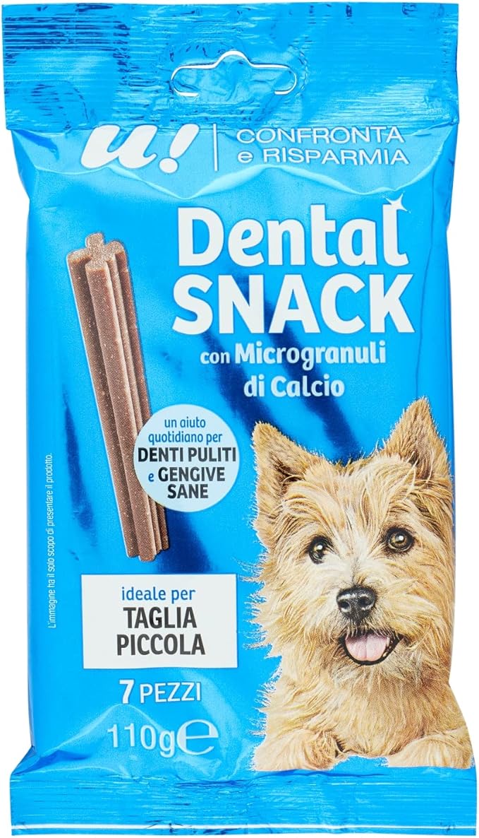 U! Confronta & Risparmia Dental Snack Cani Piccola Taglia, 110g