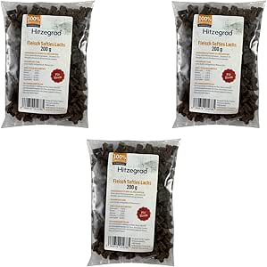 Hitzegrad Carne Softies Snack Salmone | Confezione da 3 | 3 x 200 g | Snack Soft per cani | Ideale per l'allenamento grazie alla consistenza morbida | Senza glutine | Adatto per cuccioli