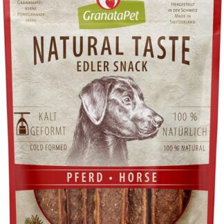 GranataPet Natural Taste Nobile Snack Cavallo da 90 g, senza cereali e senza zucchero, ricompensa per snack per cani