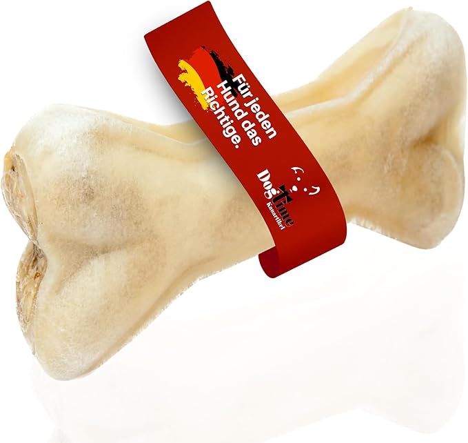 Dog Time - Cibo per animali domestici, ossa da masticare con ronzi, 5 pezzi da 12 cm, secchi, snack sano in 100% manzo per cani, con molte preziose vitamine e senza zucchero