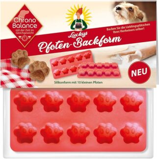 ChronoBalance® - Stampo in silicone riutilizzabile per biscotti per cani, senza BPA, 10 zampe, per biscotti e biscotti per cani fai da te, a forma di zampa