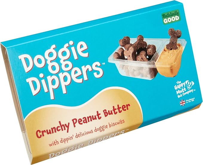 Il vassoio Doggie Dippers™ - Burro di arachidi croccante - è il primo snack interattivo per cani al mondo.