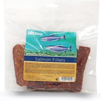 Biazoo Filetto di Salmone Essiccato 500 gr Snack per Cani Adatto a Tutte Le Razze e Dimensioni. Snack Altamente differibile e ad alto contenuto proteico