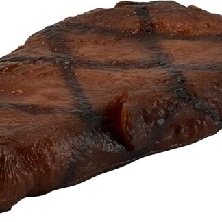 Ciuccio realistico – Piatti artificiali – Fast Food & Snack – Cibo manichino/cibo in plastica – Decorazione (bistecca – 1 pezzo – 18 cm)