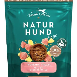 Terra Canis Cane naturale – To Go Trekking Treats 50 g | per ricompensa durante le attività congiunte | con superfood naturali | snack premium per cani in 100% qualità alimentare di tutte le materie