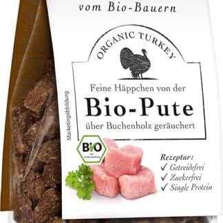 defu Spuntino per cani | 1 x 125 g | Tacchino biologico di alta qualità per il vostro cane