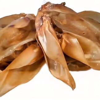 Dei NATURE Orecchie di Bovino Essiccate, CONFEZIONE DA 50 UNITÀ Snack Naturale di Manzo per Cani, adatto dieta Barf