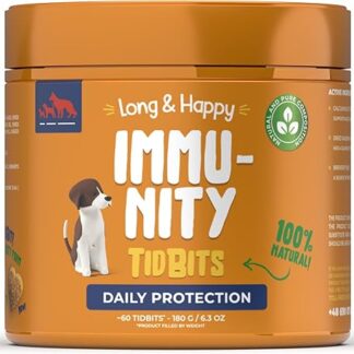 Zucchero per cani senza cereali per sostenere il sistema immunitario e la digestione, con lievito di birra, HMB e valeriana, mangime complementare per cani, per intestino e sistema digestivo, 180 g/60