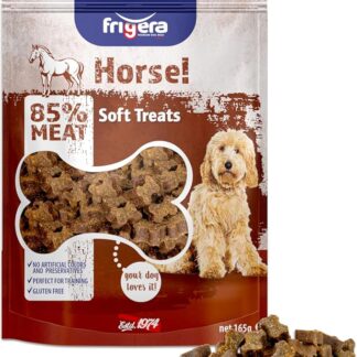 Frigera - Snack per cani │ Semi Moist Soft Treats Gluten Free High Meat Horse 165 g