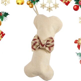 Calze natalizie, graziose calze natalizie con papillon per cani, calze natalizie per animali domestici, per scuole, aule, club, uffici, cani