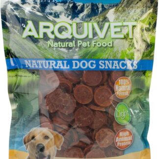 ARQUIVET Pack 12 unità - Chips d'anatra - 1 Kg - Snack 100% naturali per cani - prelibatezze per cani - Prodotto leggero - Molto ricco di sostanze nutritive