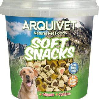 ARQUIVET Soft Snacks - Mix di cuori - 800 gr - Snack per cani a forma di cuore - Snack per cani - Alimento complementare
