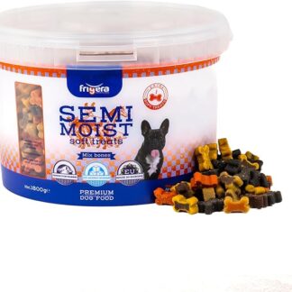 Frigera - Snack per cani - Semi Moist Soft Treats Mix Bones (9) 1800 g