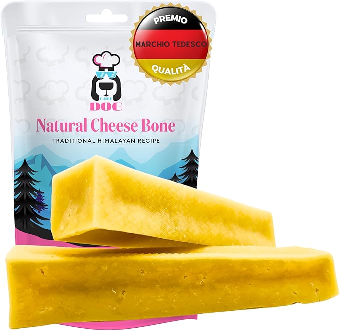 Osso da masticare in formaggio • Senza additivi • Lunga masticazione • Sano • Inodore • Adatto a tutte le razze di cani (Taglia M)