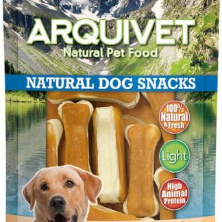 ARQUIVET Ossa pressate con pollo 100 gr - Snack 100% naturali per cani - prelibatezze per cani - Prodotto leggero - Molto ricco di sostanze nutritive