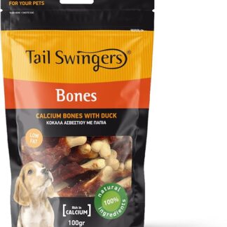SNACK PER CANI TAIL SWINGERS FILETTO DI ANATRA CON OSSO DI CALCIO 100 GR ideale per cuccioli