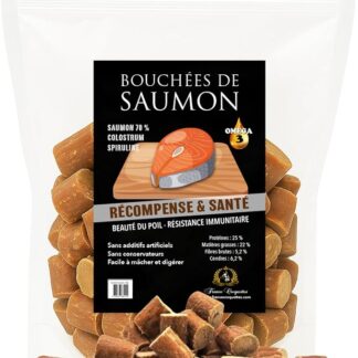 Morsi di salmone per cani 500gr